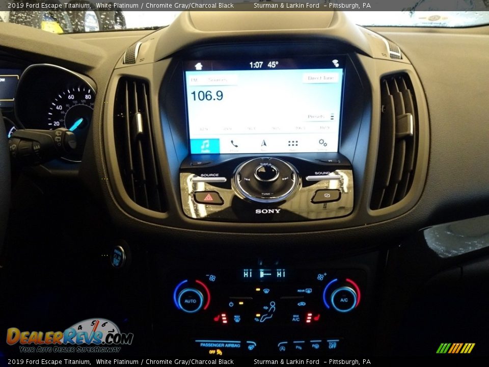 2019 Ford Escape Titanium White Platinum / Chromite Gray/Charcoal Black Photo #14