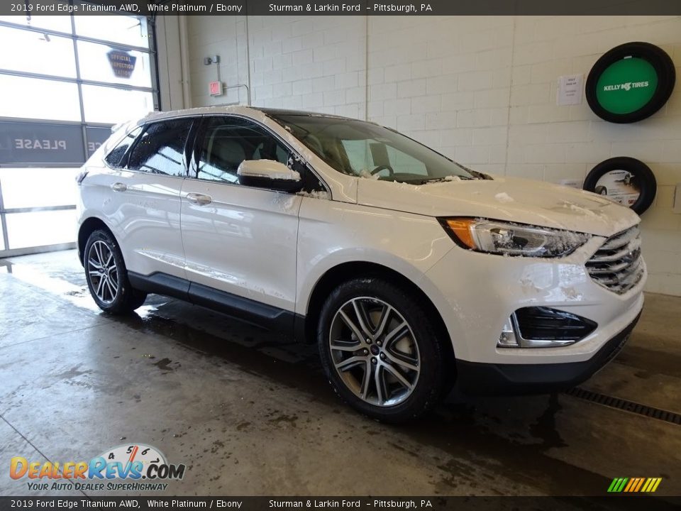 2019 Ford Edge Titanium AWD White Platinum / Ebony Photo #1