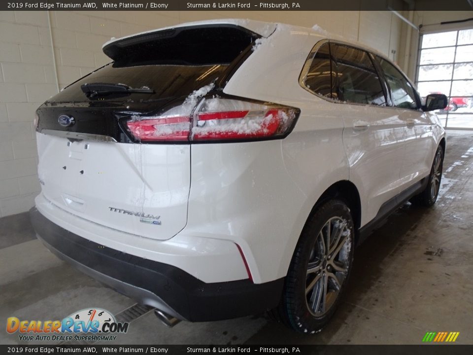 2019 Ford Edge Titanium AWD White Platinum / Ebony Photo #2
