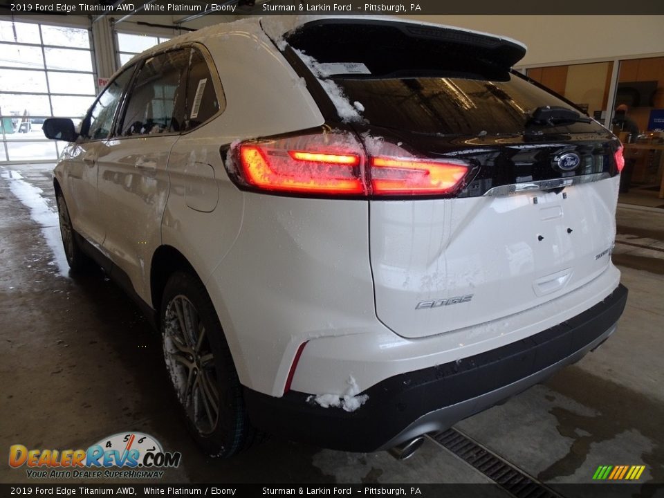 2019 Ford Edge Titanium AWD White Platinum / Ebony Photo #3