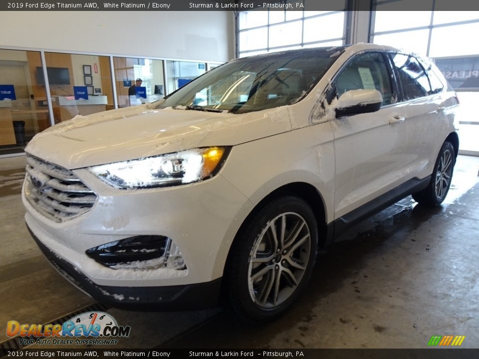2019 Ford Edge Titanium AWD White Platinum / Ebony Photo #4