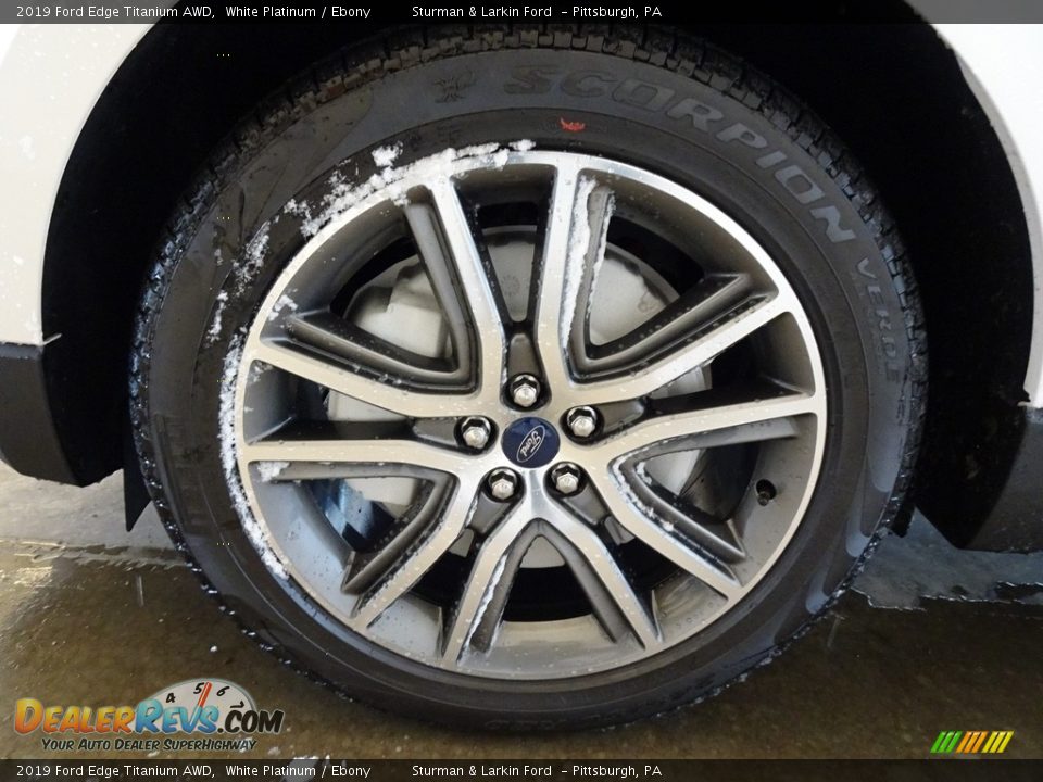 2019 Ford Edge Titanium AWD White Platinum / Ebony Photo #5