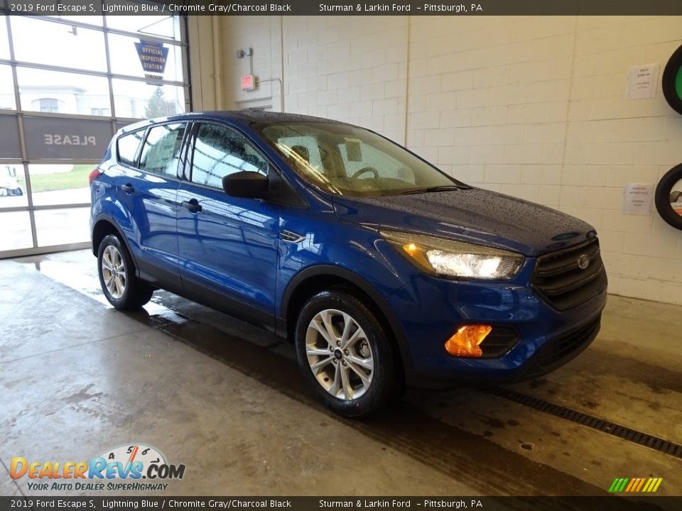 2019 Ford Escape S Lightning Blue / Chromite Gray/Charcoal Black Photo #1