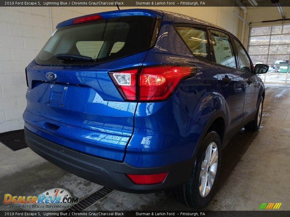 2019 Ford Escape S Lightning Blue / Chromite Gray/Charcoal Black Photo #2
