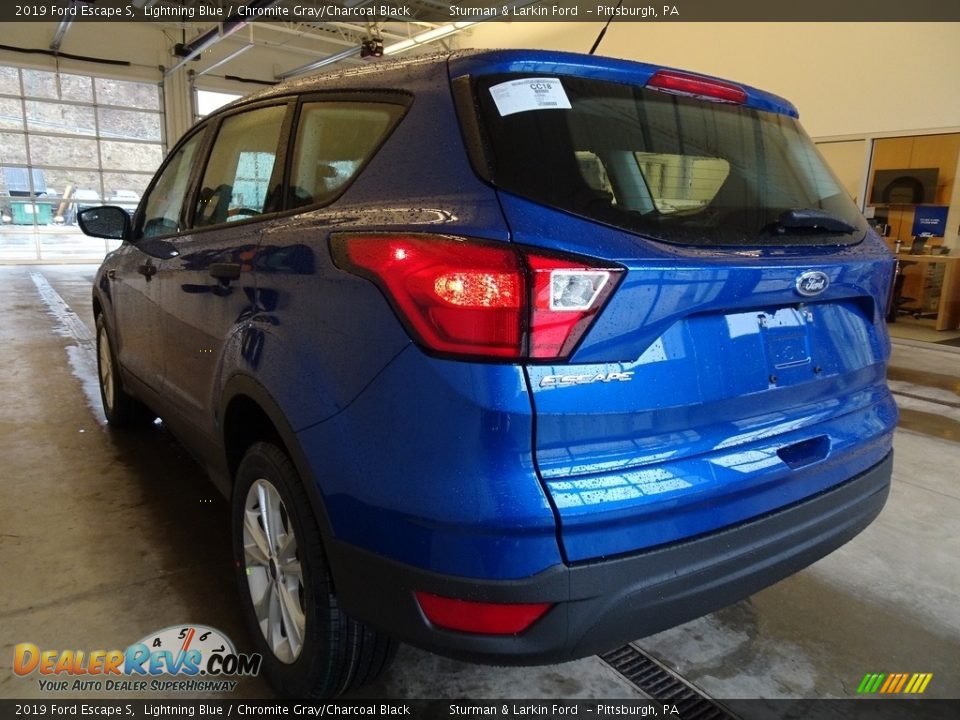 2019 Ford Escape S Lightning Blue / Chromite Gray/Charcoal Black Photo #3