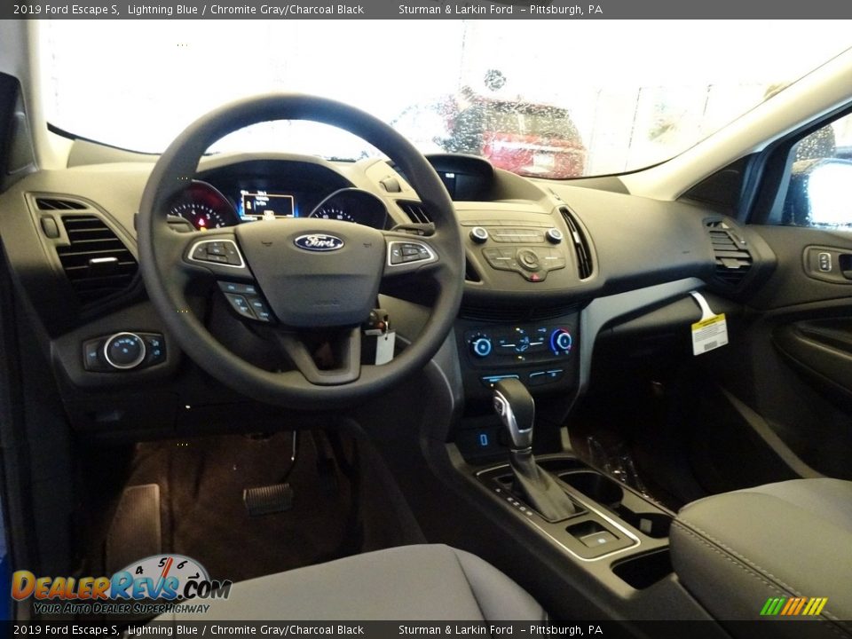 2019 Ford Escape S Lightning Blue / Chromite Gray/Charcoal Black Photo #8