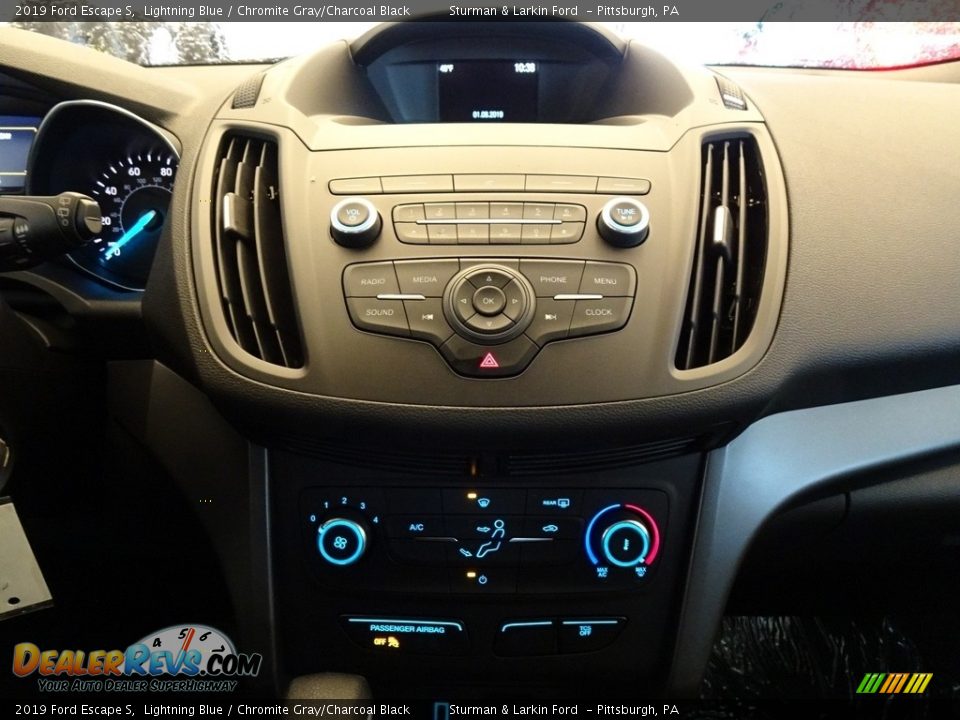 2019 Ford Escape S Lightning Blue / Chromite Gray/Charcoal Black Photo #11