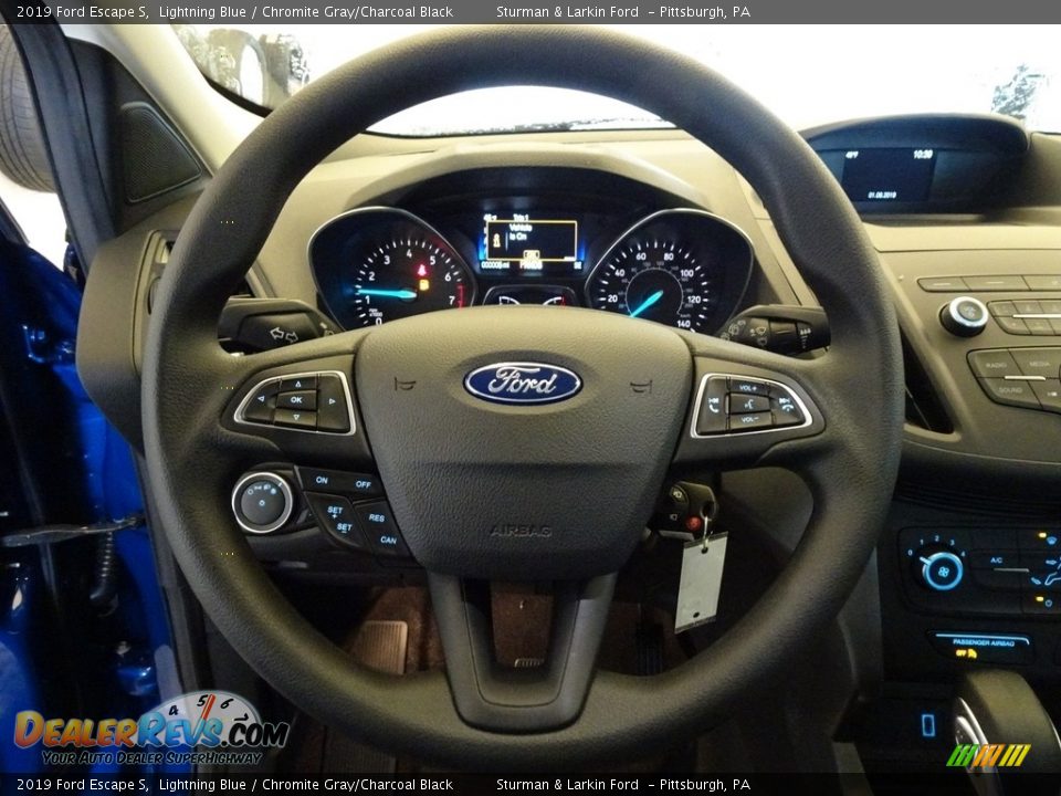 2019 Ford Escape S Lightning Blue / Chromite Gray/Charcoal Black Photo #14