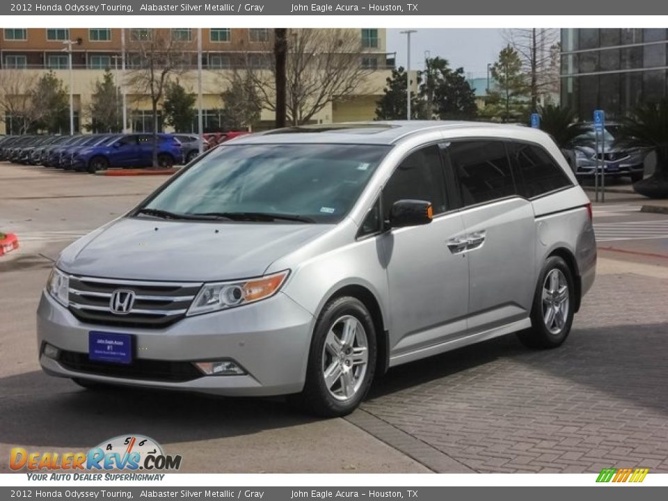 2012 Honda Odyssey Touring Alabaster Silver Metallic / Gray Photo #3