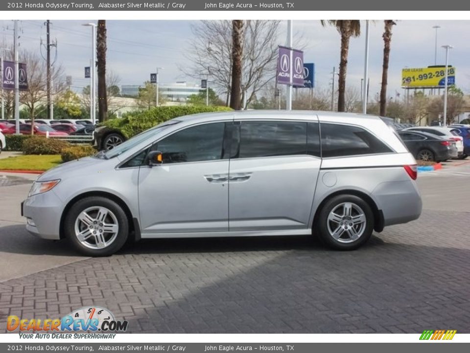 2012 Honda Odyssey Touring Alabaster Silver Metallic / Gray Photo #4