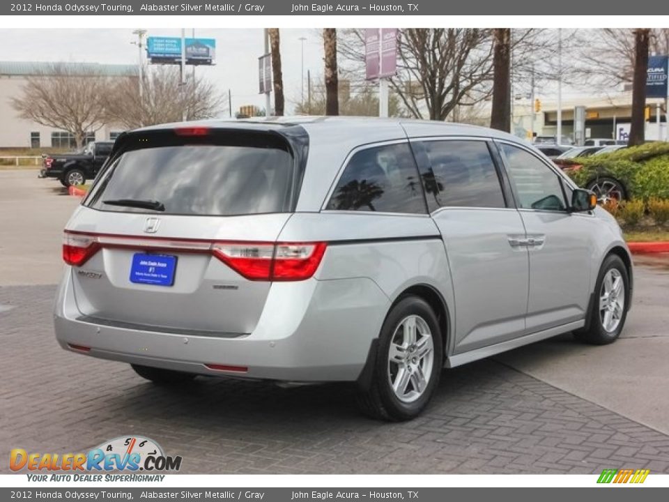 2012 Honda Odyssey Touring Alabaster Silver Metallic / Gray Photo #7