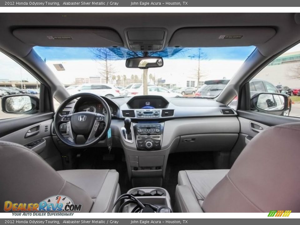 2012 Honda Odyssey Touring Alabaster Silver Metallic / Gray Photo #9