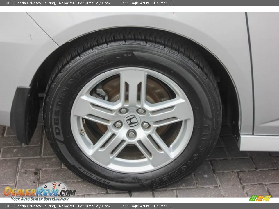2012 Honda Odyssey Touring Alabaster Silver Metallic / Gray Photo #12
