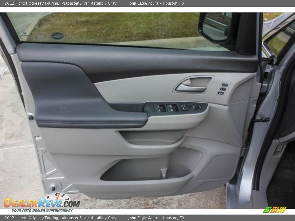 2012 Honda Odyssey Touring Alabaster Silver Metallic / Gray Photo #15