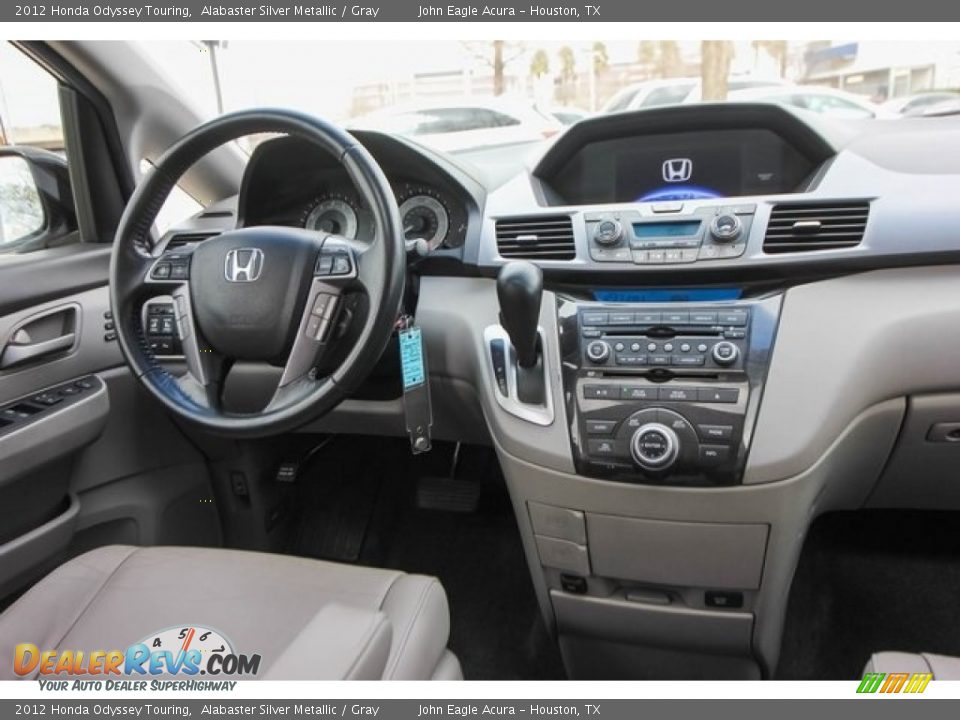 2012 Honda Odyssey Touring Alabaster Silver Metallic / Gray Photo #28