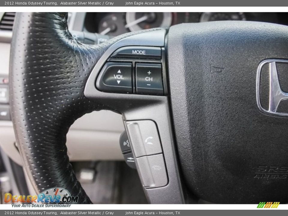 2012 Honda Odyssey Touring Alabaster Silver Metallic / Gray Photo #34