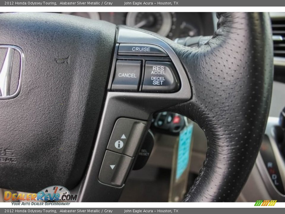 2012 Honda Odyssey Touring Alabaster Silver Metallic / Gray Photo #35