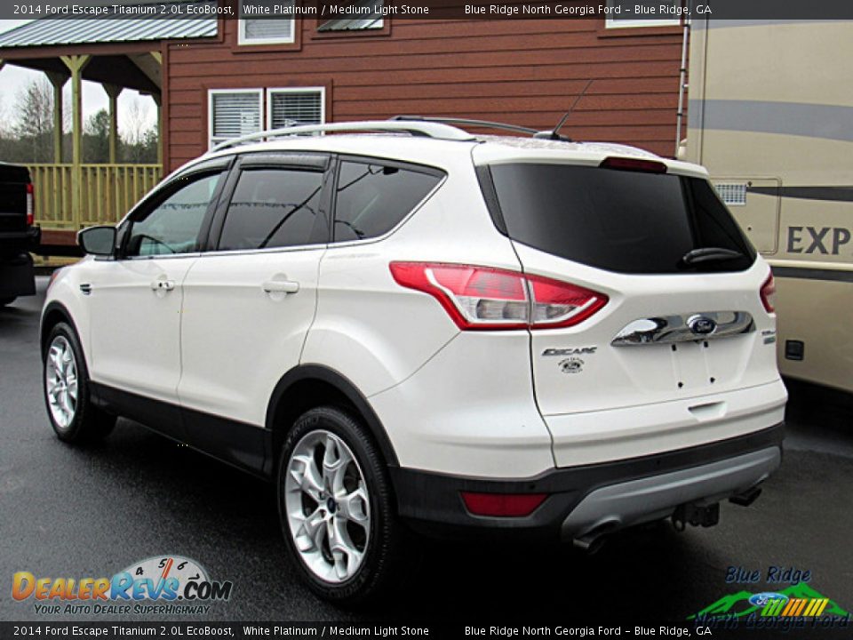 2014 Ford Escape Titanium 2.0L EcoBoost White Platinum / Medium Light Stone Photo #3