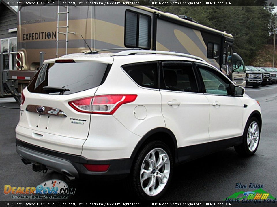 2014 Ford Escape Titanium 2.0L EcoBoost White Platinum / Medium Light Stone Photo #5