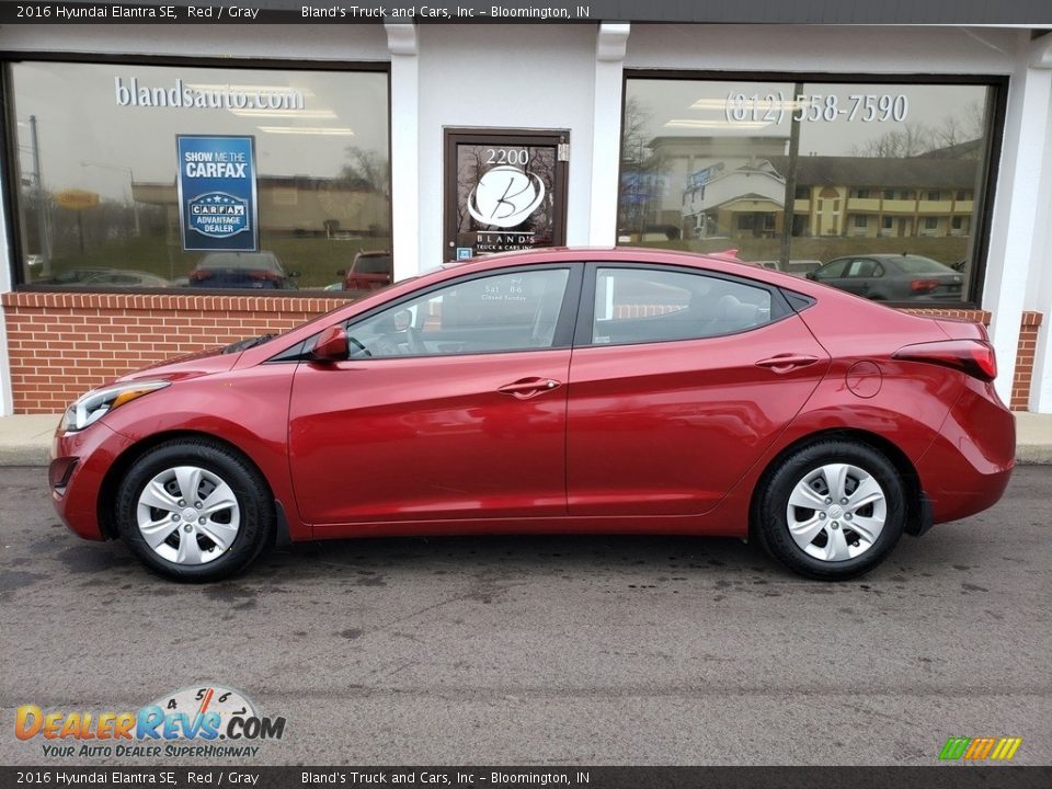 2016 Hyundai Elantra SE Red / Gray Photo #1