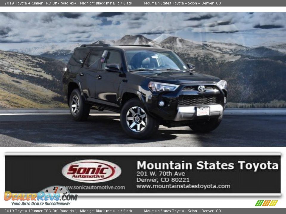 2019 Toyota 4Runner TRD Off-Road 4x4 Midnight Black metallic / Black Photo #1