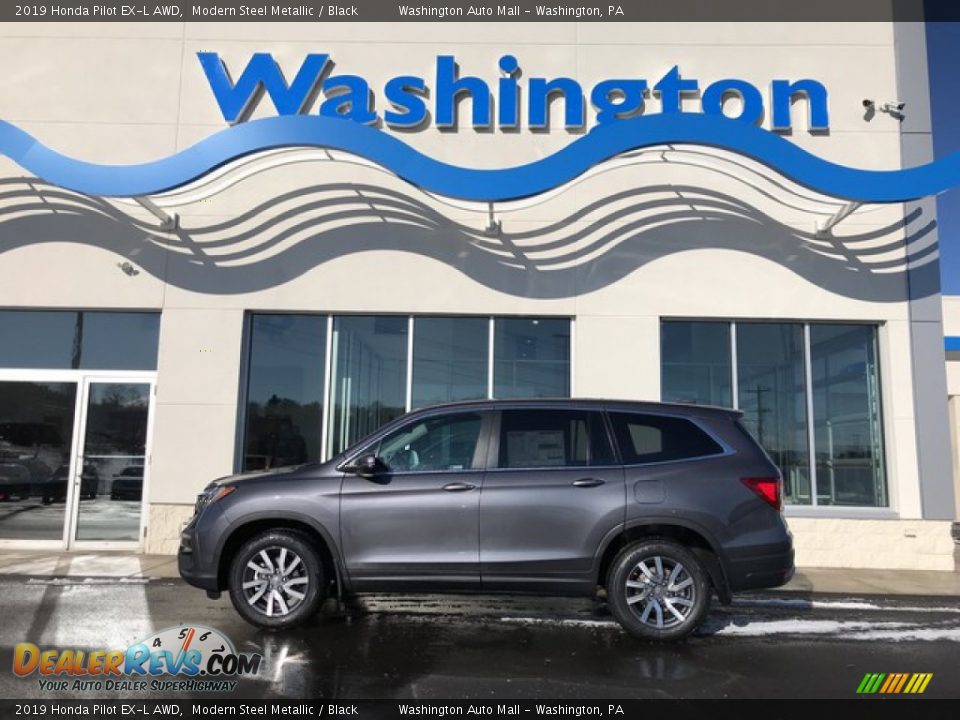 2019 Honda Pilot EX-L AWD Modern Steel Metallic / Black Photo #1