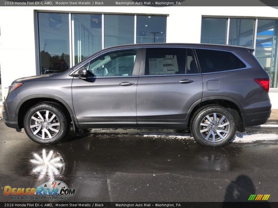 2019 Honda Pilot EX-L AWD Modern Steel Metallic / Black Photo #2