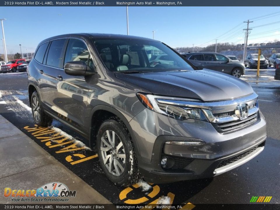 2019 Honda Pilot EX-L AWD Modern Steel Metallic / Black Photo #5