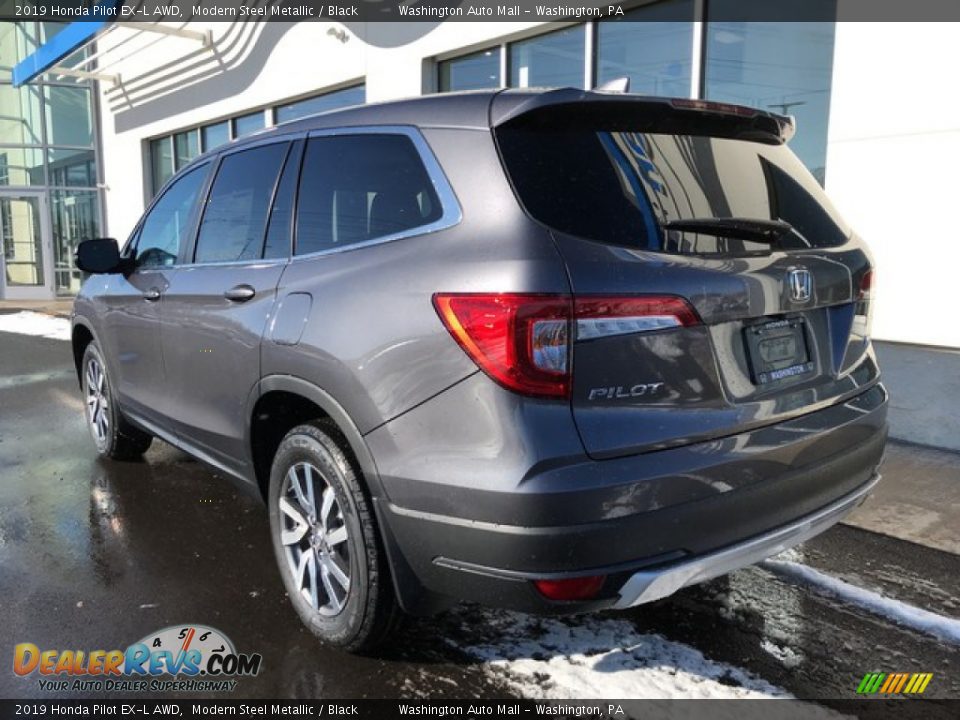 2019 Honda Pilot EX-L AWD Modern Steel Metallic / Black Photo #9