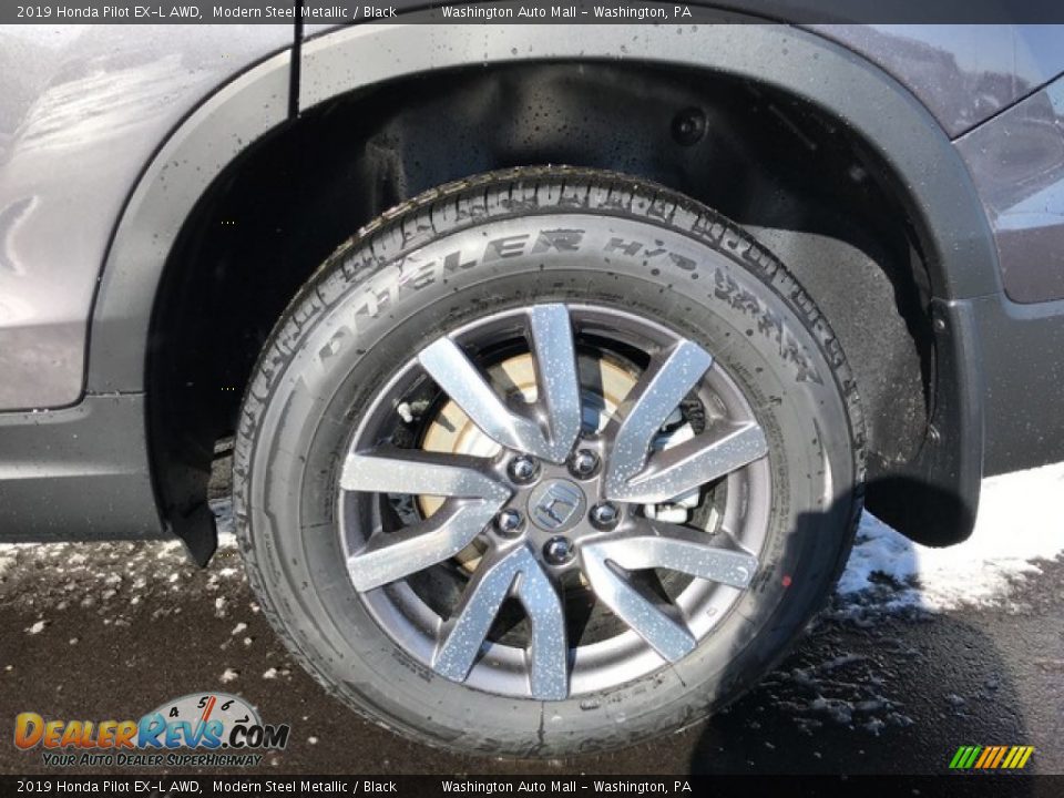 2019 Honda Pilot EX-L AWD Modern Steel Metallic / Black Photo #11