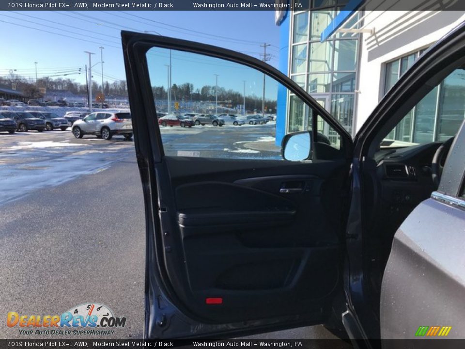 2019 Honda Pilot EX-L AWD Modern Steel Metallic / Black Photo #13