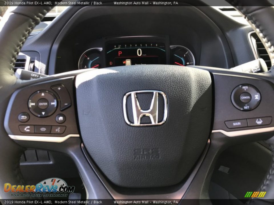 2019 Honda Pilot EX-L AWD Modern Steel Metallic / Black Photo #19