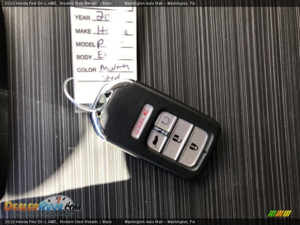 2019 Honda Pilot EX-L AWD Modern Steel Metallic / Black Photo #22