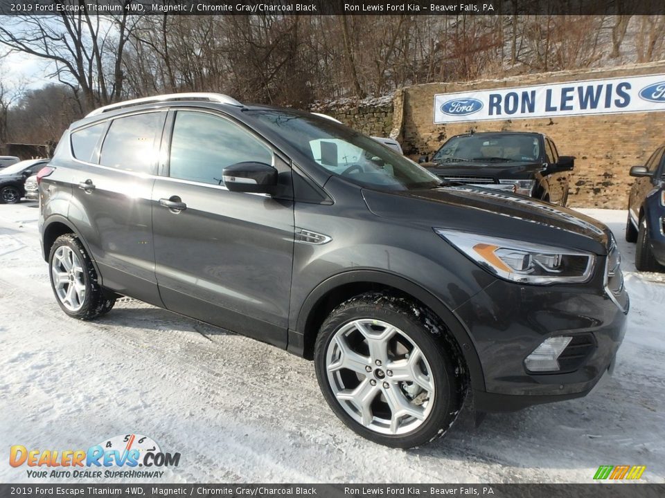 2019 Ford Escape Titanium 4WD Magnetic / Chromite Gray/Charcoal Black Photo #9