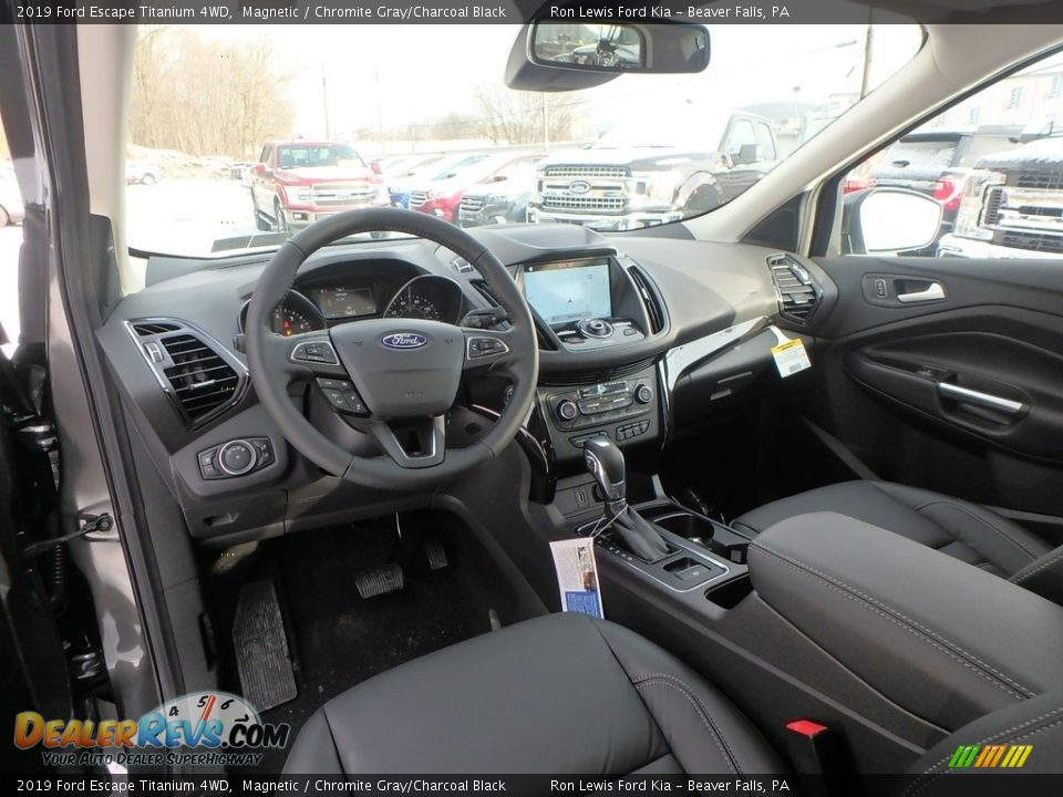 Chromite Gray/Charcoal Black Interior - 2019 Ford Escape Titanium 4WD Photo #13