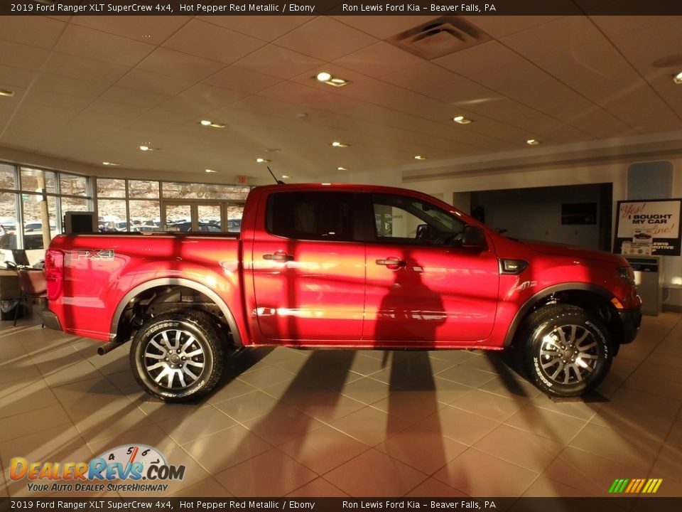 2019 Ford Ranger XLT SuperCrew 4x4 Hot Pepper Red Metallic / Ebony Photo #2