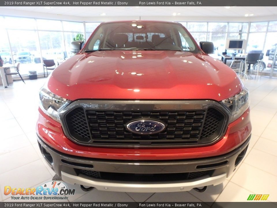 2019 Ford Ranger XLT SuperCrew 4x4 Hot Pepper Red Metallic / Ebony Photo #8
