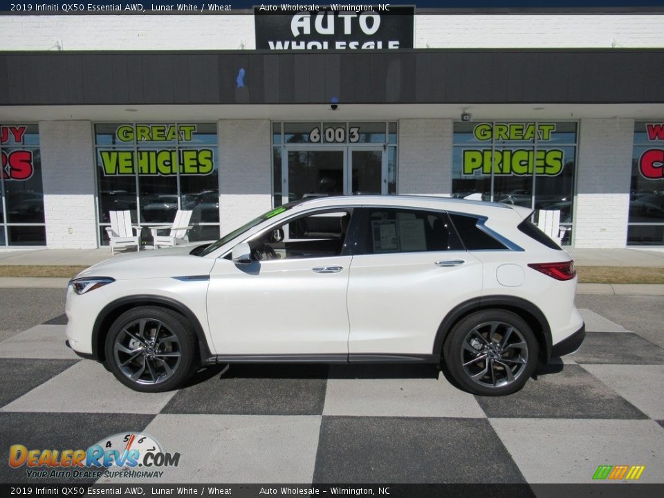 2019 Infiniti QX50 Essential AWD Lunar White / Wheat Photo #1