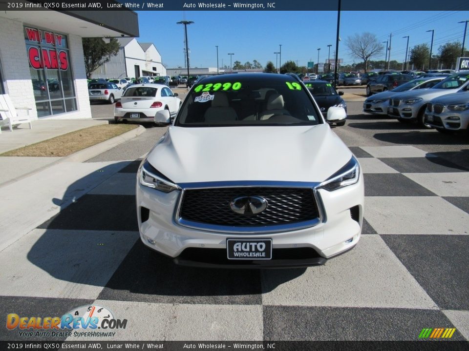 2019 Infiniti QX50 Essential AWD Lunar White / Wheat Photo #2