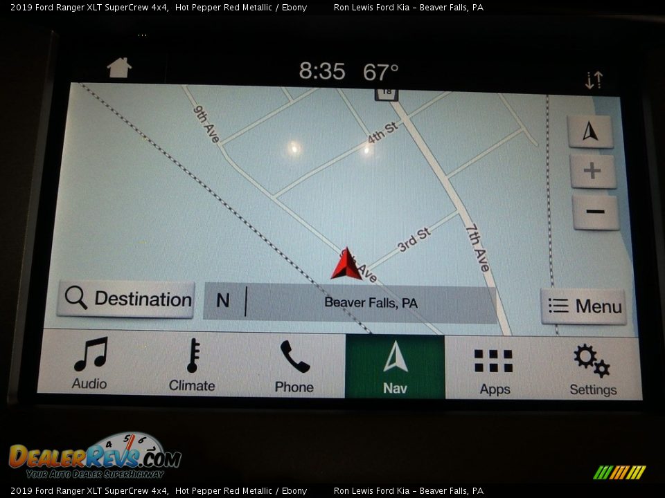 Navigation of 2019 Ford Ranger XLT SuperCrew 4x4 Photo #19