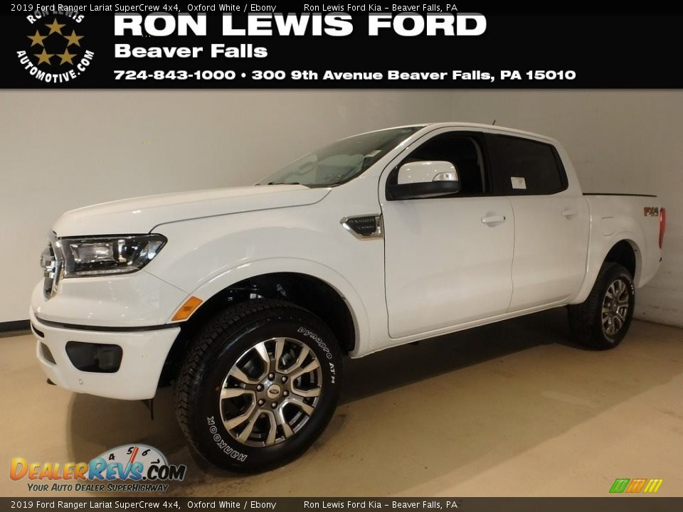2019 Ford Ranger Lariat SuperCrew 4x4 Oxford White / Ebony Photo #1