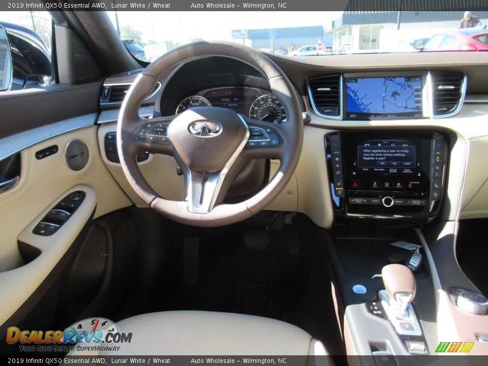 2019 Infiniti QX50 Essential AWD Lunar White / Wheat Photo #15