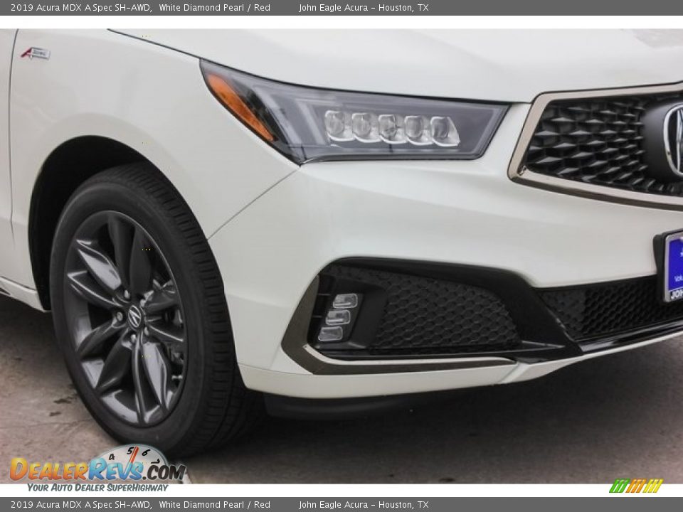 2019 Acura MDX A Spec SH-AWD White Diamond Pearl / Red Photo #11