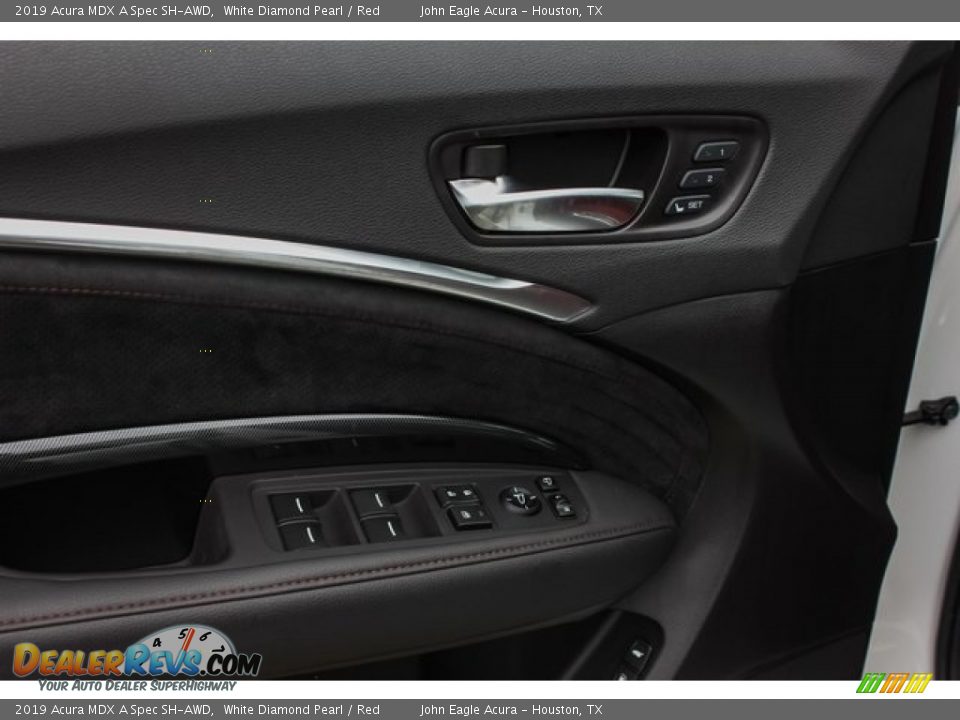 2019 Acura MDX A Spec SH-AWD White Diamond Pearl / Red Photo #12