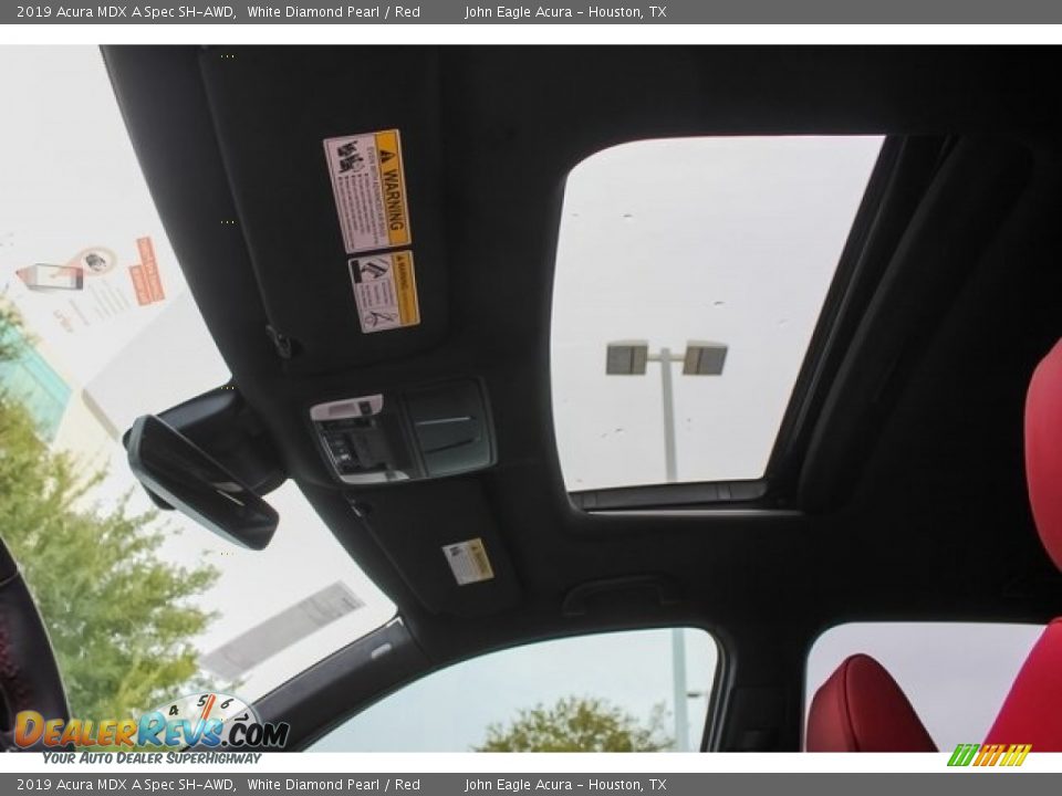 2019 Acura MDX A Spec SH-AWD White Diamond Pearl / Red Photo #14