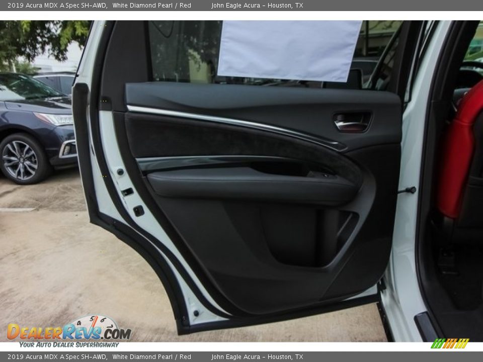 2019 Acura MDX A Spec SH-AWD White Diamond Pearl / Red Photo #17