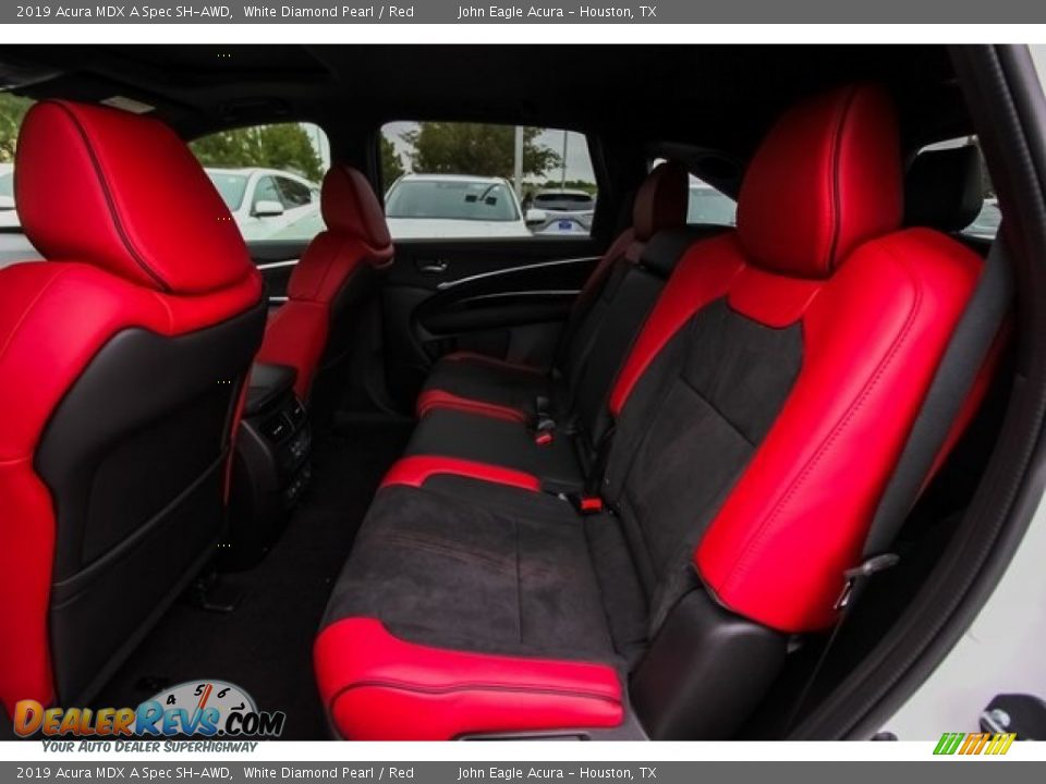 2019 Acura MDX A Spec SH-AWD White Diamond Pearl / Red Photo #18