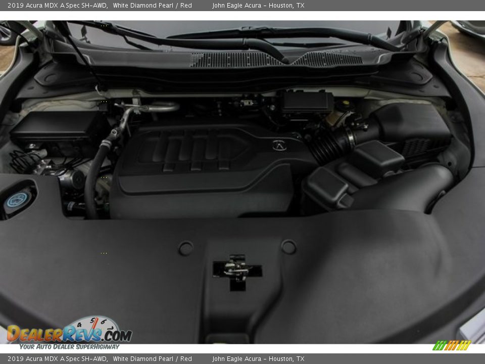 2019 Acura MDX A Spec SH-AWD White Diamond Pearl / Red Photo #26
