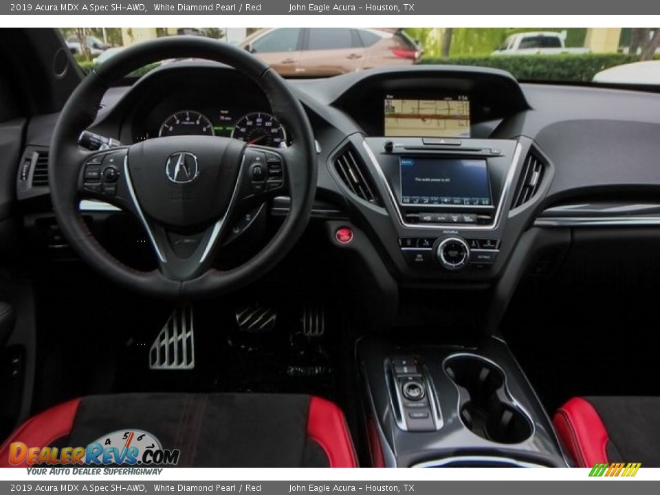 2019 Acura MDX A Spec SH-AWD White Diamond Pearl / Red Photo #27