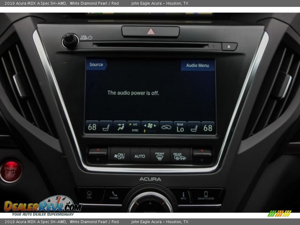 2019 Acura MDX A Spec SH-AWD White Diamond Pearl / Red Photo #30